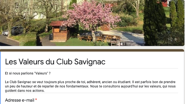 Grande consultation : Les valeurs du Club Savignac
